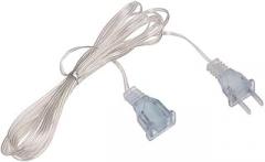 Clear Extension Cord 10 Feet Thin Extension Cord Male to Female 2 Prong White Invisible Power Cable for Christmas Tree Lighting, Lamps & Indoor Electronics