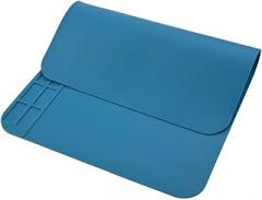 Heat Resistant Soldering Mat, Anti Static Silicone Repair Mat for Electronics, Phone PCB Repair Workstation Pad with Organizer Compartments