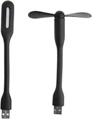 Blackusb Fan Flexible Portable Mini USaB 5V with Led Light Lamps for Power Notebook Computer Gadget New 2025 High Reliable Electronic Component, Precision, Stable Performance