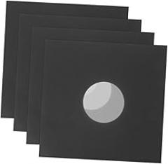 4pcs Vinyl Record Sleeves Outer Black Vinyl Record Case Scratch Protection Easy to Use