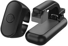 Portable Remote Control Page Clicker for Kindle with 2.4GHz Connectivity, 10m Range and Type-C Charging, ABS and Soft Silicone Contacts for Hands- Reading(Black)