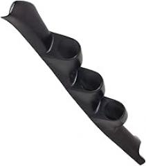 GlowShift Black Triple Pillar Gauge Pod Compatible with Chevrolet Chevy C/K 2500 3500 1995-1998 - ABS Plastic - Mounts (3) 2-1/16