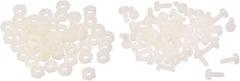 MECCANIXITY M2.5 Nylon Screw Nut Plastic Washer for Electronic Projects, RC Boats, Airplane, 50 Pairs