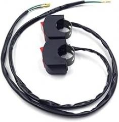 22mm ON OFF Motorcycle Switch Push Button Connector 12V Compatible With ATV Electric Bike Scooter Motorbike Handlebar(2 Pcs)