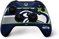 Skinit Decal Gaming Skin Compatible with Xbox One X Controller - Officially Licensed NFL Seattle Seahawks Zone Block Design