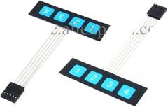 5pcs/1pc 1x4 4 Key Matrix Membrane Switch Keypad Keyboard Control Panel Scm Extended Keyboards Slim for New 2025 High Reliable Electronic Component, Precision, Stable Performance