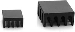 2pcs Aluminum Heat Sink for 3b/3b+ Single-Board Computer Cooling Radiator Block with Thermal Pad, Black PCB Cooler for Electronic Components