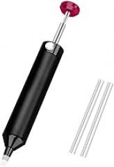 Solder Sucker High Temperature Resistant Aluminium Alloy Desoldering Pump with Silicone Nozzle for Accuracy PCB and Electronics Repair Black