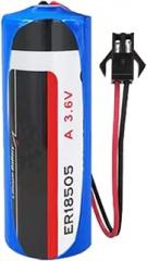 1pcs ER18505 3.6V 4000mAh A Size Non-Rechargeable Lithium Battery PLC Servo Lithium Battery ER18505H (with SM Black Plug)