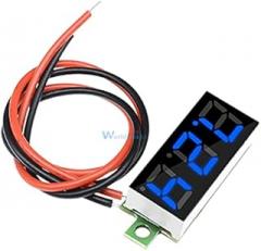 0.28 Inch 2.5V-30V Mini Digital Voltmeter Voltage Tester Meter Blue LED Screen Electronic Parts Accessories 2 Wires