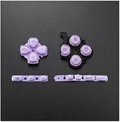 Gametown Replacement Left Right Buttons Kit ABXY D-Pad Rubber Button Direction Button for PSP 3000 Slim Console-Purple.