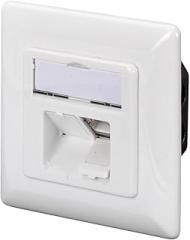 Digitus CAT 6 Wall Outlet Flush Mount, White