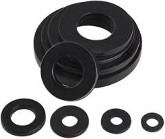 Black Nylon Plain Washers - Insulation Flat Gaskets for Electronic Equipment & Machinery - M2 to M20 Sizes(M10x20x2mm 30pcs)