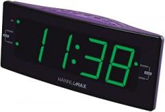 HANNLOMAX HX-112CR Alarm Clock Radio, PLL AM/FM Radio, Green LED 1.8 inches Jumbo Display, Dual Alarm, Dimmer, AC Operation only. (Purple)