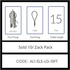 GRIPPLE UL Approved Angel Signage Hanger, Sold 10/Zack Pack, Made in USA (AL1-SL5-LG-15FT)