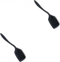 PartyKindom 2pcs Silicone Kitchen Cleaning Brush Handle Non-Stick Dishwashing Utensil for Pots Pans and Sinks Random Color and Silicone Material Easy to Store