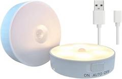 3 Modes Motion Detector Seins0r Light Led USpB Night Lights Round Chargeable Lamp Bedroom Kitchen Stair Hallway Wardrobe Lighting Cupboard New 2026 High for Reliable Electronic Component