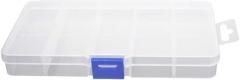 Aicosineg PP Component Storage Box 170x100x23mm Plastic Organizer Adjustable Container 15 Removable Grids Tool Boxes for Electronic Component Small Accessories Transparent 1Pc