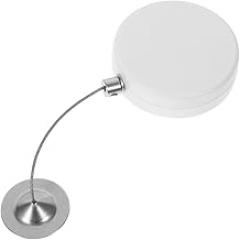 GLEAVI Retractable Anti-Theft Steel Wire Lock Cable with Remote Control, 1 Meter Telescopic Security Lanyard for Electronics and Personal Items, White with End Lock and Iron Cap