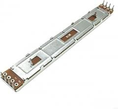 B10K 8Pin Straight Sliding Potentiometer 128mm Length and 100mm Travel Robust Metal Build for Accurate Resistance Control in Audio Gear and Various Electronic Projects Silver Black(1 pack)