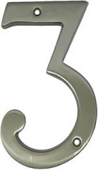 QCAA Traditional Heavy Solid Brass House Number 3, 4