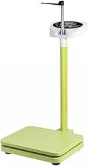 High Precision Body Weight Scale with Fat Measurement, LED Scale for Healthy Weight Loss - Easy to Read Electronic Height & Weight Physician Scale, Green