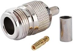 2pcs Rf Electronics Wire Terminal Connector N Female Straight for Coaxial Cable Rg58 Lmr195 Rg400 Ships from USA