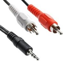 DONG Jack 3.5mm Stereo to RCA Male Audio Cable, Length: 3m Durable
