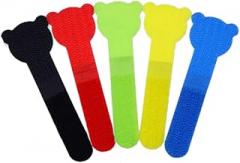 Pack of 15 Reusable Cord Organizer Keeper Holder, Fastening Cable Ties Straps for Earbud Headphones Phones Electronics Electrical Computer PC Wire Wrap Management(5 Color)