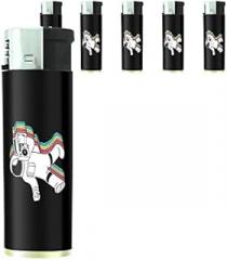 I Love The 80's Set of 5 Lighters S7 Electronic Refillable Flame Cigarette Smoking