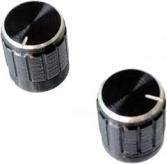 10Pcs 14 * 17 Volume Control Rotary Knobs Black for 6mm Dia. Knurled Shaft Potentiometer New 2025 Arrival High Reliable Electronic Component, Precision, Stable Performance