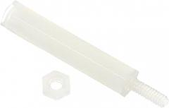 PATIKIL M2 Standoff Screws 40 Pack Nylon Hex PCB Standoffs Nuts for Motherboards, Computer Cases, Circuit Boards, Electronics, (20mm+6mm, White)