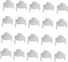 20pcs Practical Led Flashlight Button Switch Electronic Switch White Replacement for Off