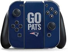 Skinit Decal Gaming Skin Compatible with Nintendo Switch Joy Con Controller - Officially Licensed NFL New England Patriots Team Motto Design
