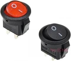 10PCS Red/Black KCD1 2PIN 15mm On/Off Round Boat Rocker Switch Dc Ac 3A/250V Car Dash Dashboard New 2025 for Arrival High Reliable Electronic Component, Precision, Stable Performance