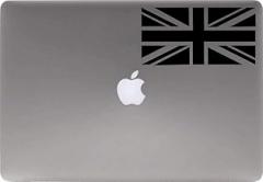 British Flag Union Jack Vinyl Decal Sticker for Computer MacBook Laptop Ipad Electronics Home Window Custom Walls Cars Trucks Motorcycle Automobile and More (Black)