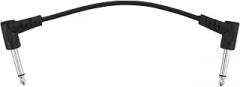 15cm Right Angle Electric Guitar Patch Cable with Braided Shielding for Pedalboard Effects and Bass Guitar Instrument Connection