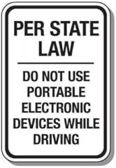 Per State Law Do Not Use Electronic Devices While Driving Retro Metal Tin Vintage Sign 12 X 8 Inch