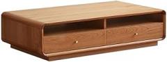 Coffeetable ​125x70x36cm Solid Wood Floor Living Room Tea Table with Drawers, Central Storage Furniture for Balcony Bedroom Café Coffee Tables for Living Room