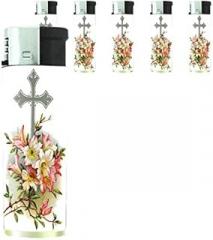 Butane Electronic Lighter Set of 5 Pieces Vintage Cross Design 006