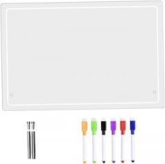 1Set Acrylic Dry Erase Memo Board Transparent Desk Whiteboard for Planning and Organization Multi Function Reusable Tabletop Board with Smooth Surface for Home and Office