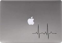 Heartbeat Line Version 1 Vinyl Decal Sticker for Computer MacBook Laptop Ipad Electronics Home Window Custom Walls Cars Trucks Motorcycle Automobile and More (Black)