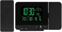 Projection Alarm Clock Digital Watch Calendar Thermometer Weather Forecast 8 Color Display Electronic (D