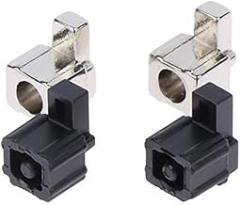 GGZone Left Right Slider Buckle Metal Lock Latch Bracket Replacement for Nintendo Switch Joy-Con Repair Tool Parts NS JoyCon Controller (Black)