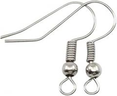 Rhodium | S | 100pcs/Lot 20X17Mm Earring Findings Ear Cla Hooks Forr DIY Making Accessories Hook Ear Wire Supplies New 2026 High for Electronic Component