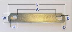 U-Bolt Plate, LCS, Zinc Plated, PK10