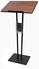 Wooden Lectern Podium,Versatile Laptop Desk Stand,with Slanted Top Shelf and Storage Compartment,for School Office Conference,150kg Load Capacity(Color1)