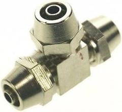 Qucik fit For 6x4mm O/DxI/D Hose Tee 3 Way Brass Pneumatic Pipe Hose Coupler Fitting Connector Adapter