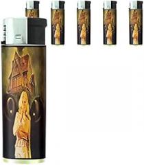 Vintage Witchcraft Witch Set of 5 Lighters S3 Electronic Refillable Flame Cigarette Smoking