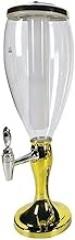 Beverage Dispenser, Beer Tower Dispenser, Drink Dispenser Beer Beverage Tower 3L Beer Taza Beer Keg Beer Machine Beverage Machine Beer Tower Wine Dispenser (Gold)